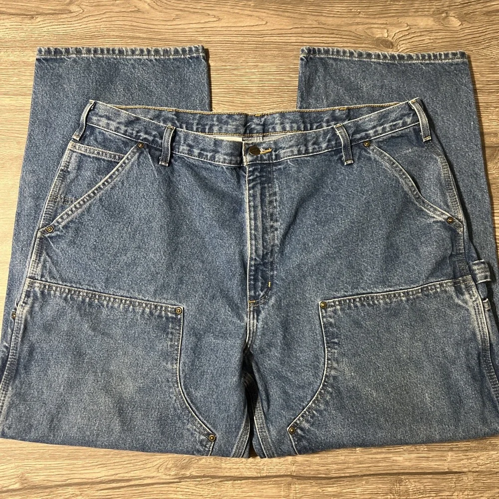 Carhartt B73 DST Double Knee Original‎ Fit Blue Jeans Size 42x30 (40x30)